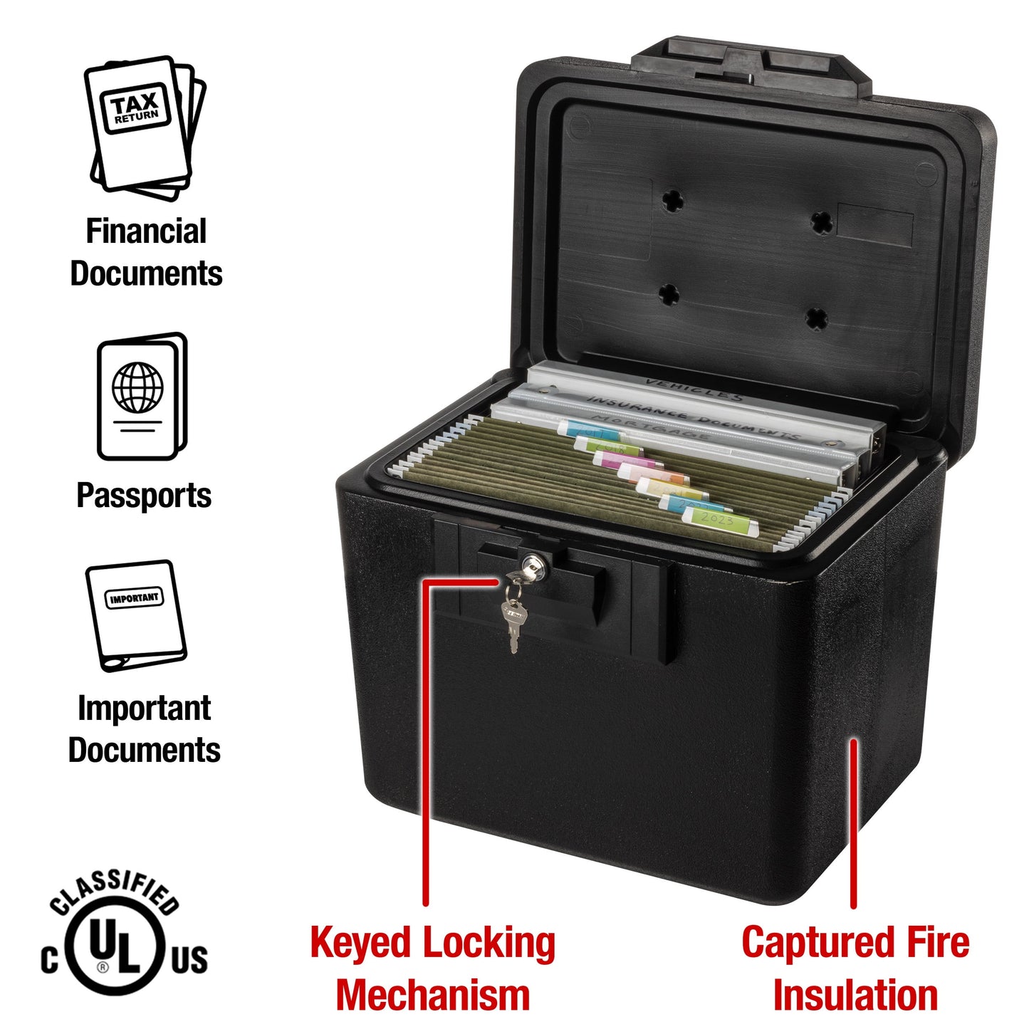 SentrySafe 0.6 Cu Ft Security Fire File Safe With Key Lock, 1170