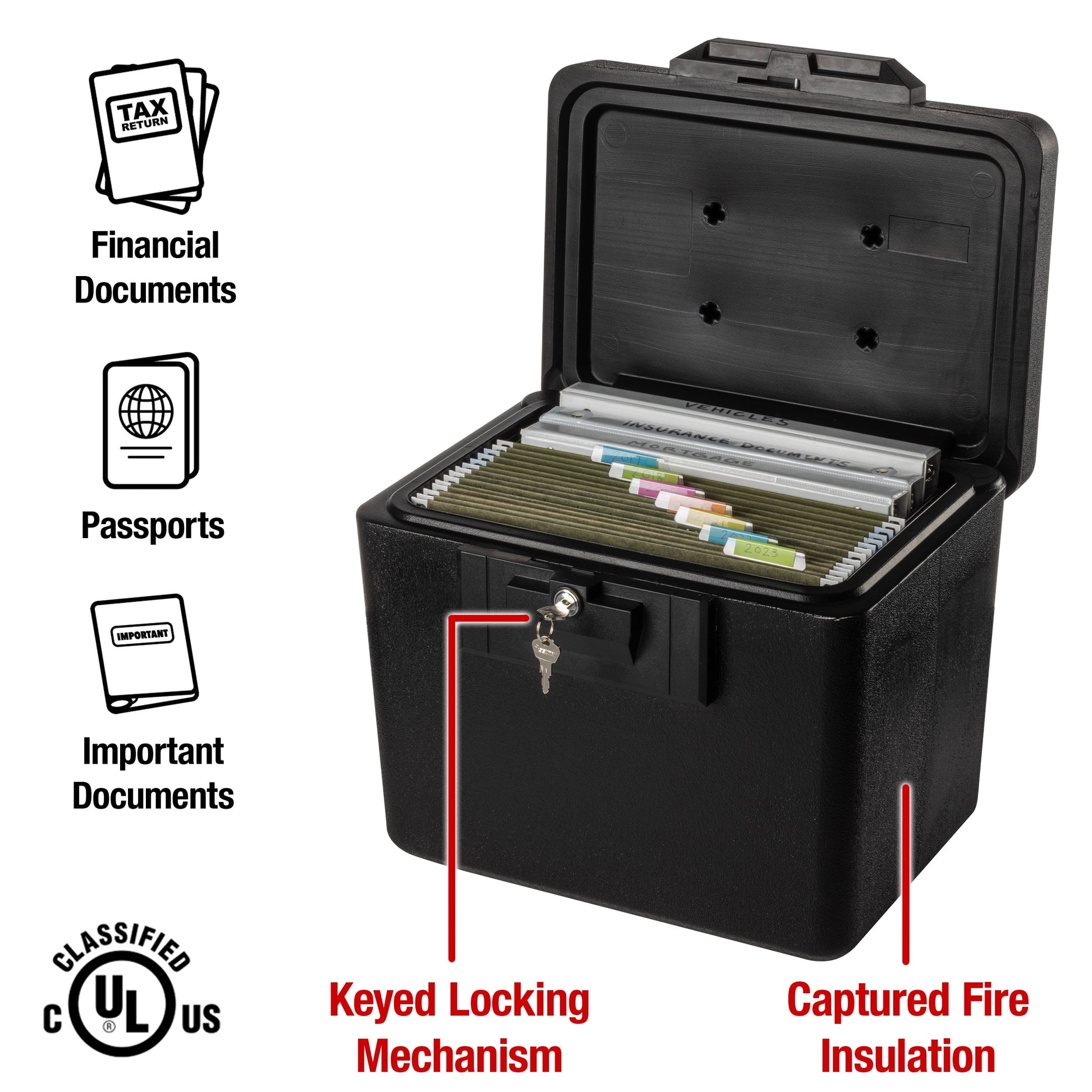 SentrySafe 0.6 Cu Ft Security Fire File Safe With Key Lock, 1170